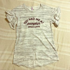 “You Had Me At Pumpkin Spice Latte” knit tee